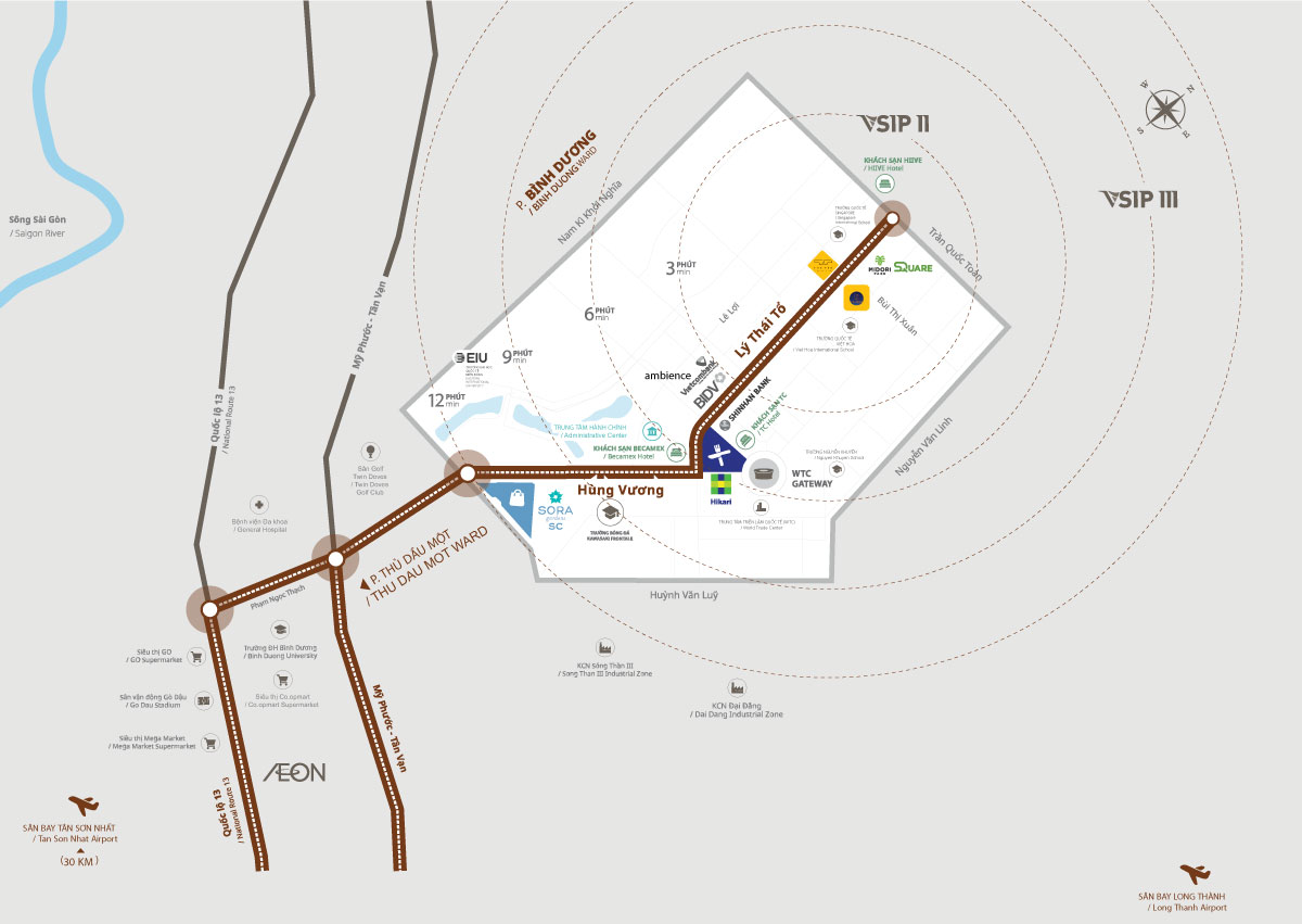 vị trí midori park the nest