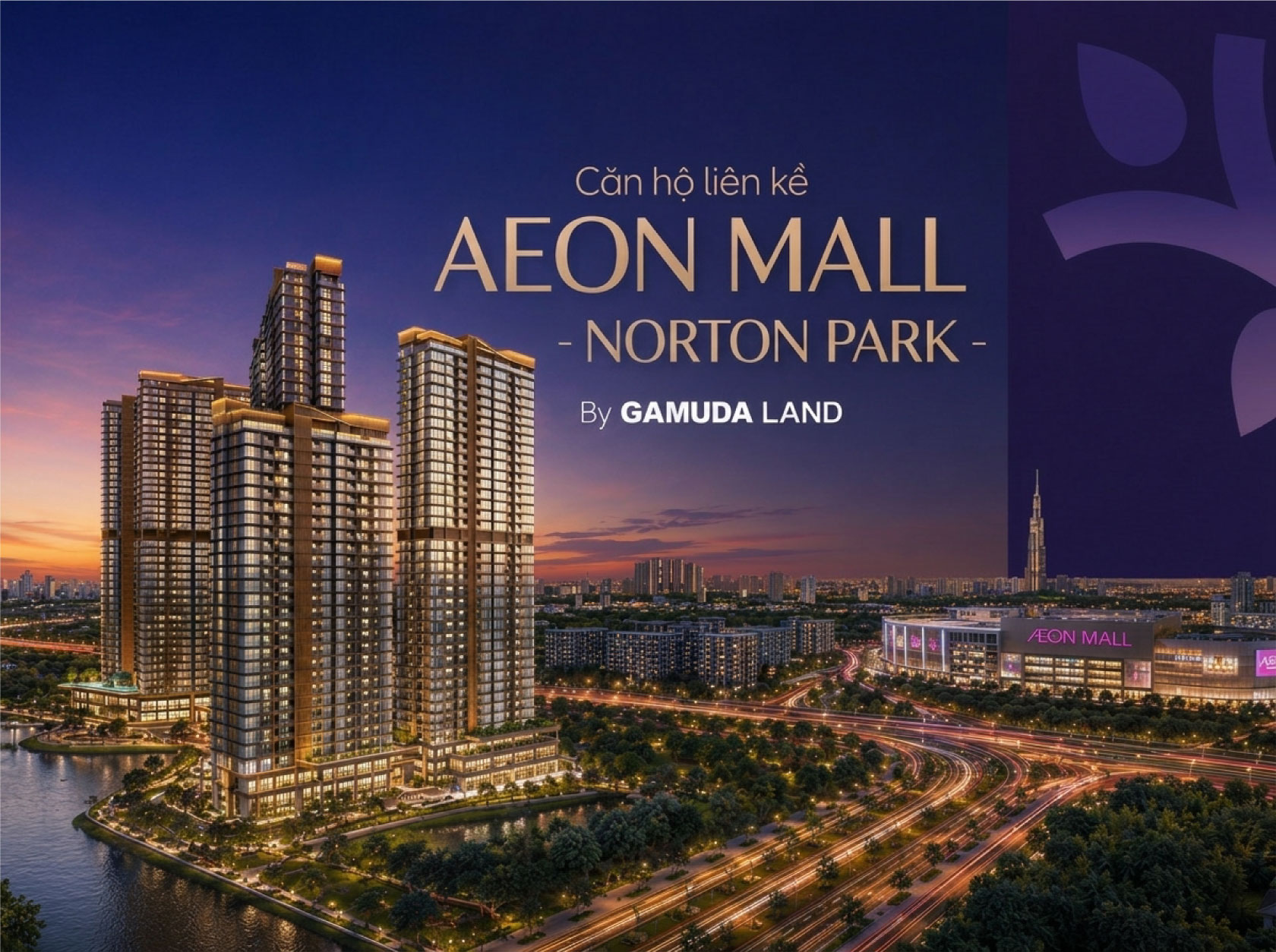 Phối cảnh dự án Norton Park liền kề Aeon Mall